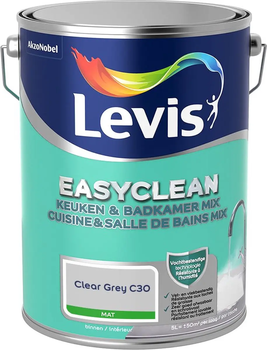 Levi's Easyclean Mengverf Clear Grey C30