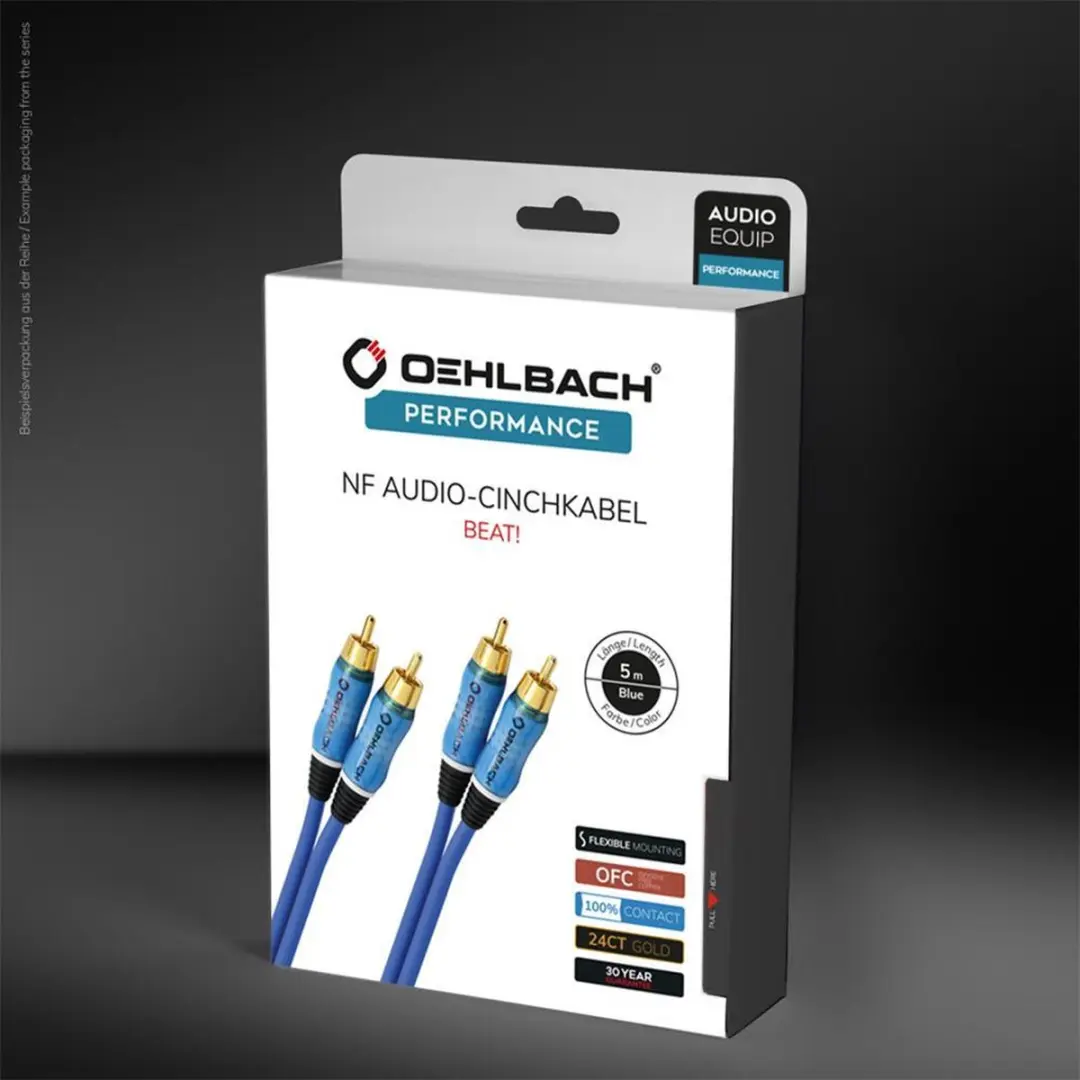 Oehlbach Audio-Cinchkabel 5m - Blauw