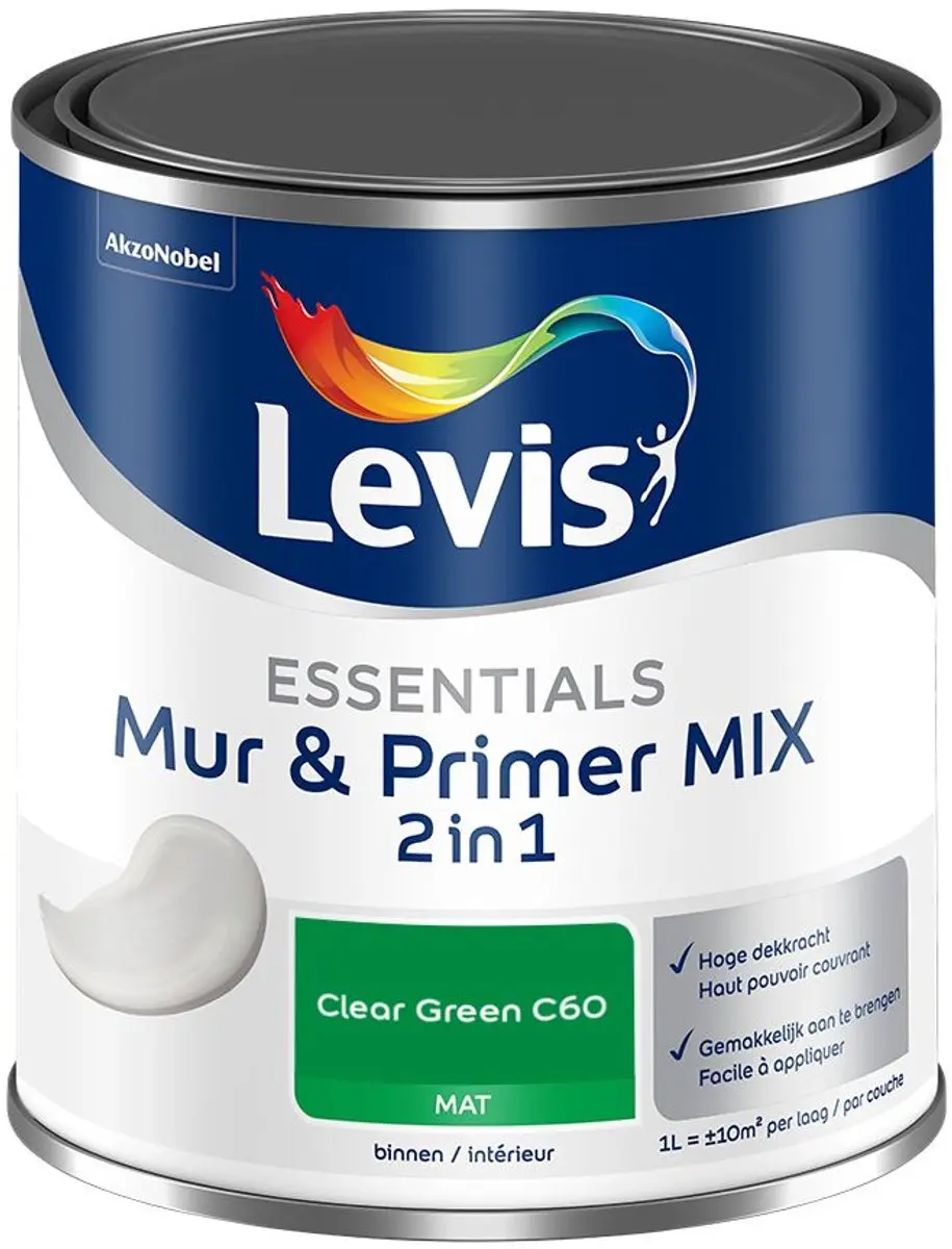 Levi's Essentials Mur & Primer Mix Clear Green C60 Mengverf 1L