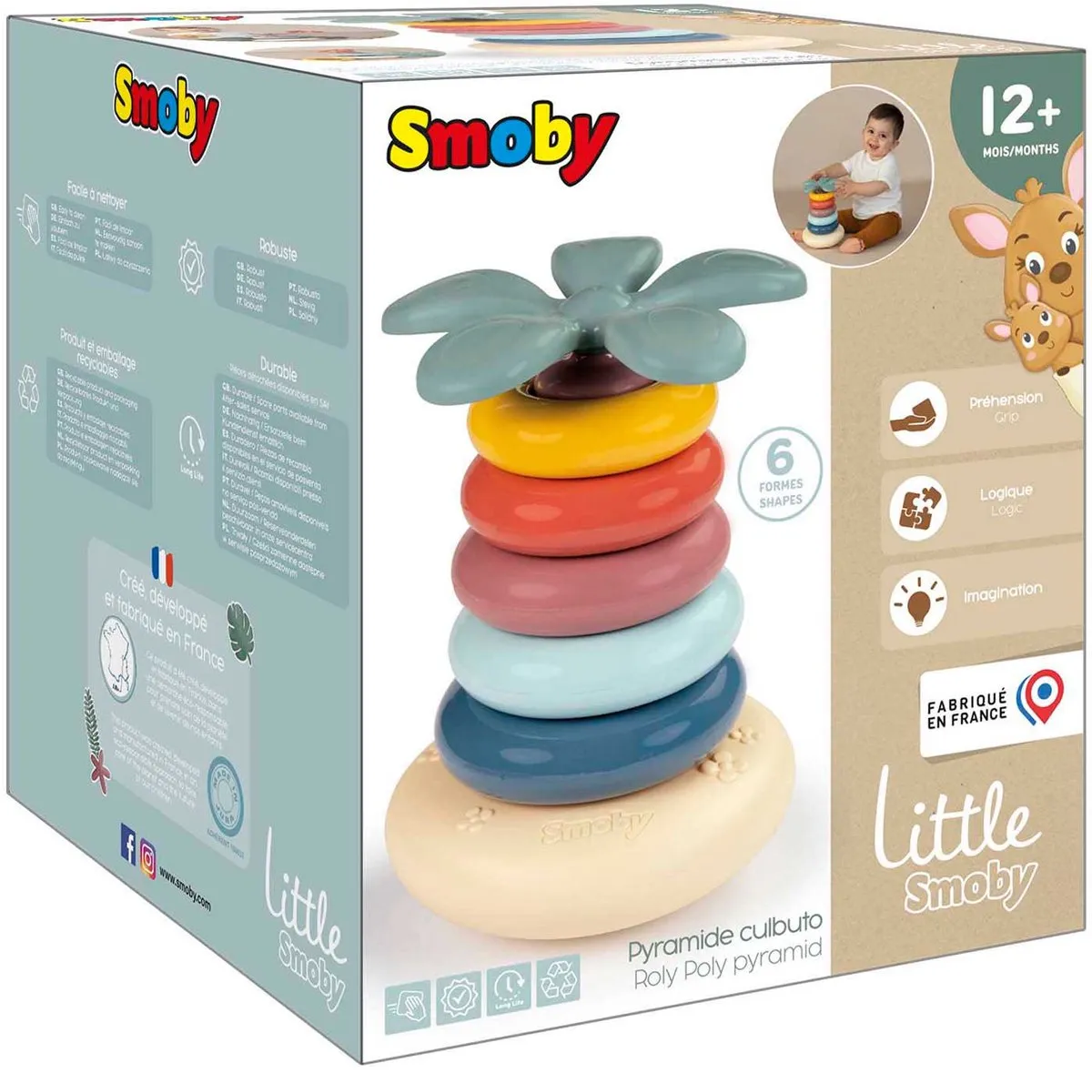 Smoby Little Smoby Roly Poly Stapelpiramide 6-delig