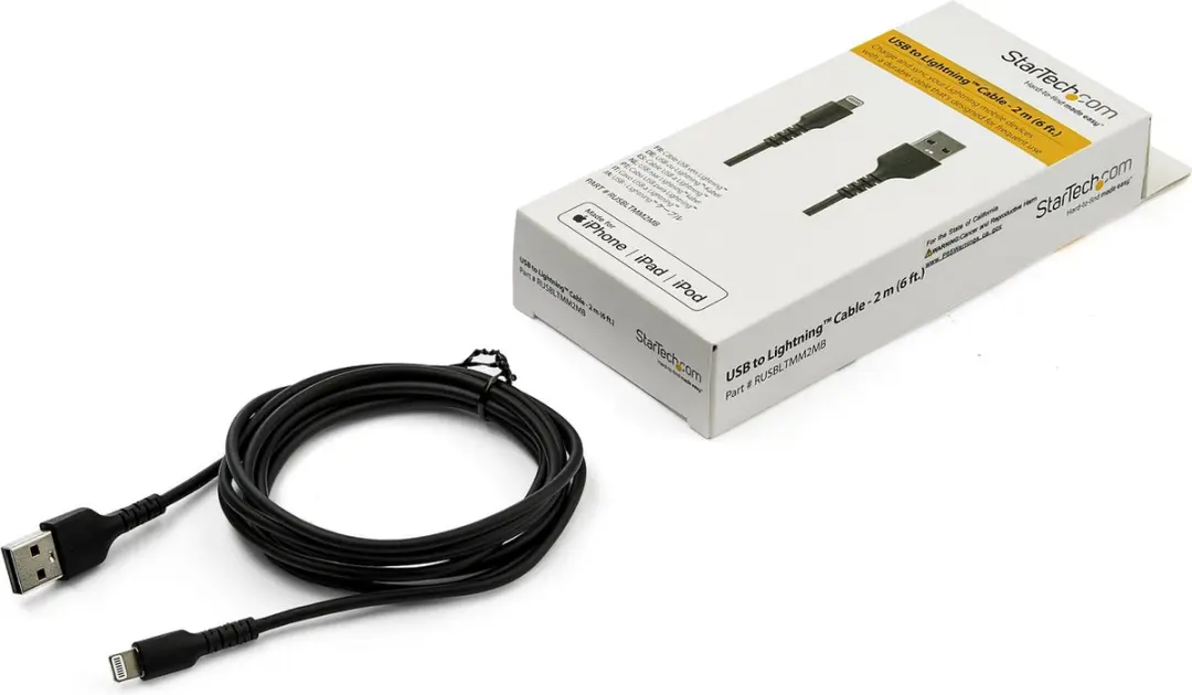 Startech USB naar Lightning Kabel KD20634 - 2m - Zwart