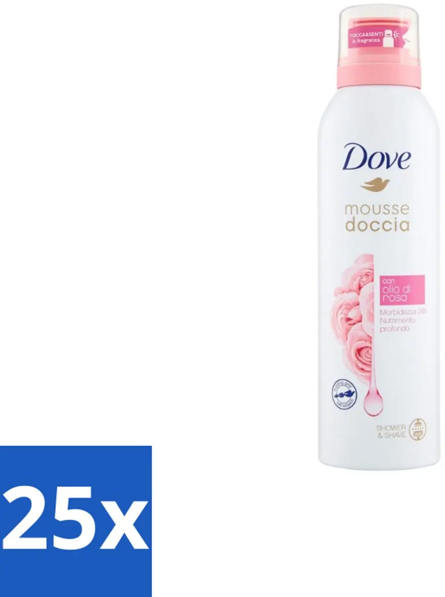 Dove Rose Oil Douche Mousse 200ml