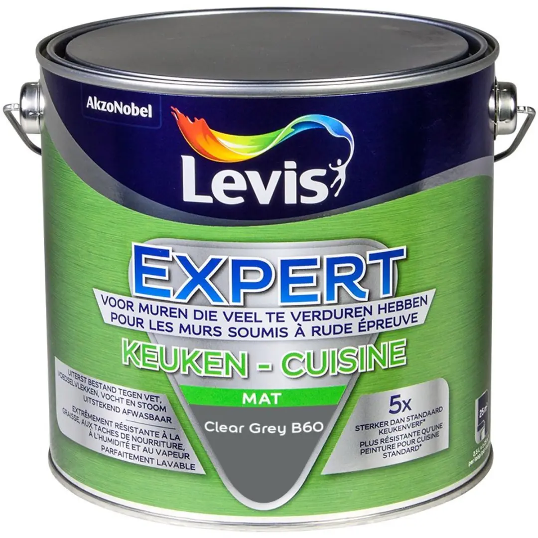 Levi's Expert Keuken Mix Clear Grey B60 Mengverf 2,5L
