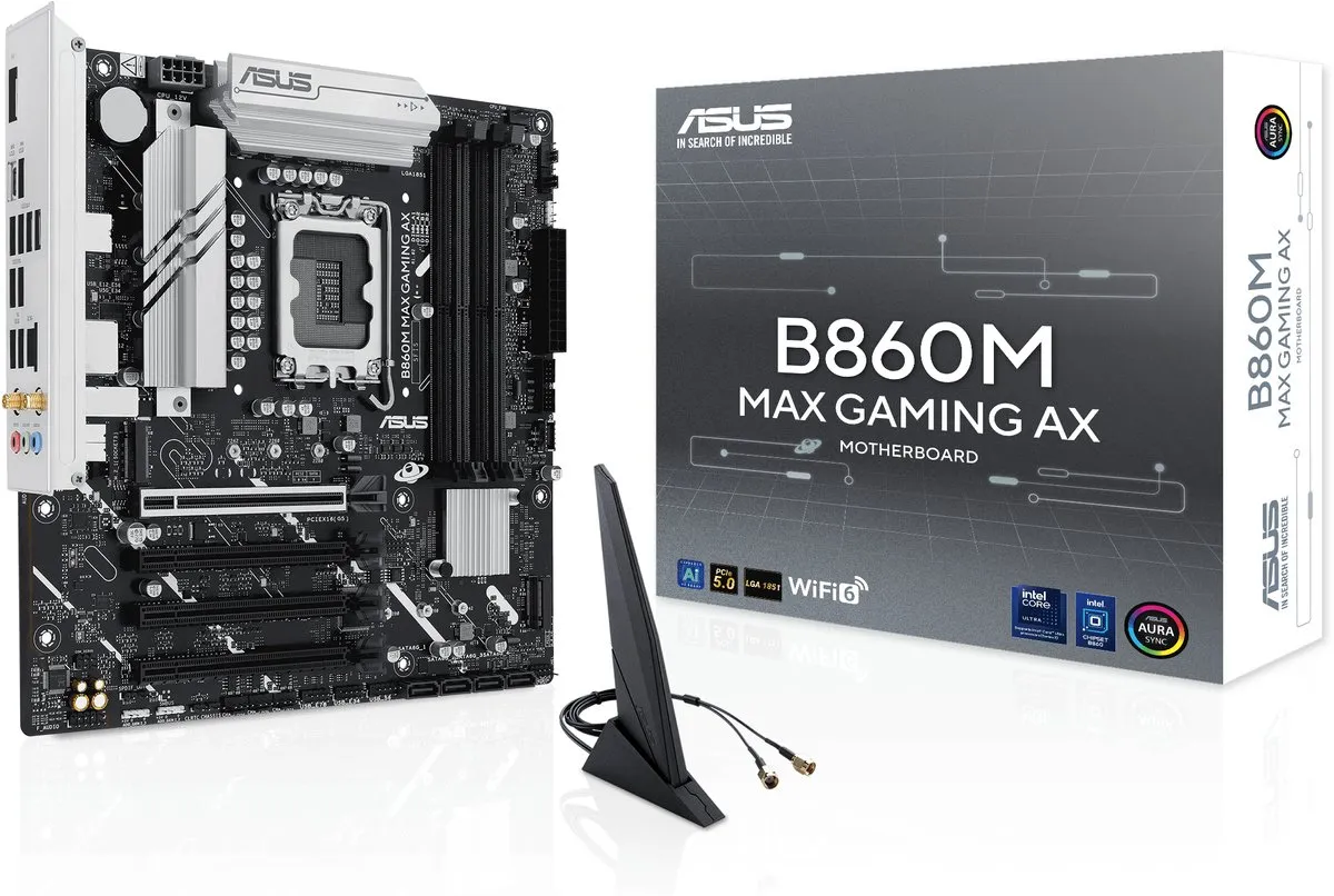 ASUS B860M MAX GAMING AX Moederbord - Intel B860 LGA 1851