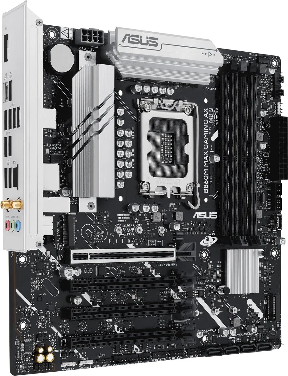 ASUS B860M MAX GAMING AX Moederbord - Intel B860 LGA 1851