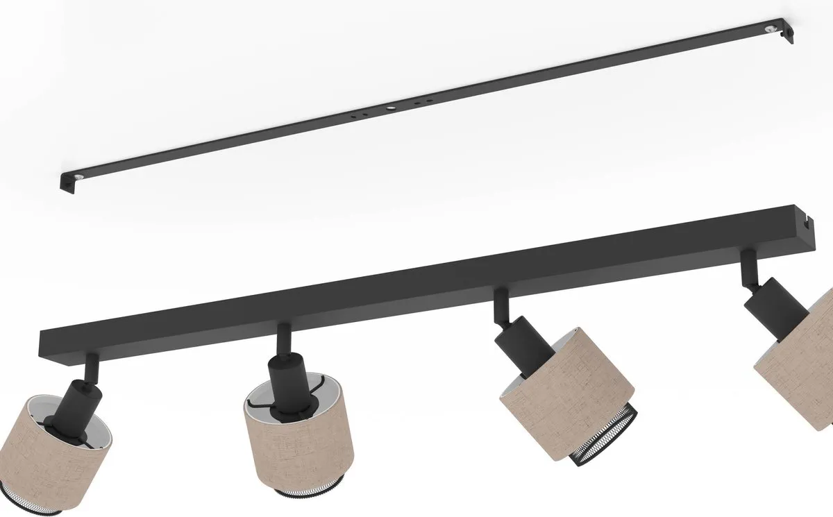 Eglo Rosley Spot E14 - 4x40W - 75cm - Zwart/Beige