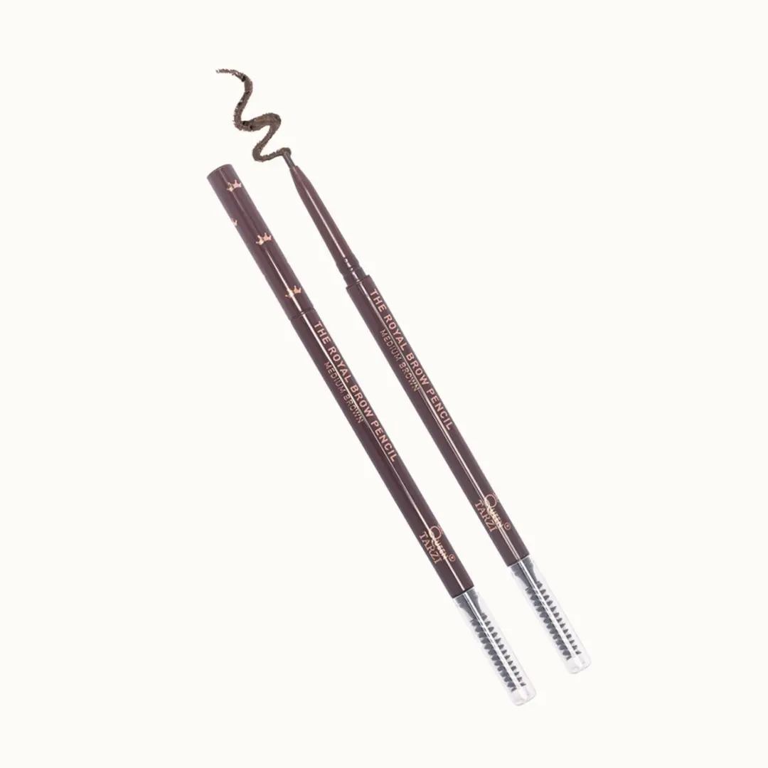 Queen Tarzi The Royal Brow Liner Medium Brown - Wenkbrauwpotlood 0,09g
