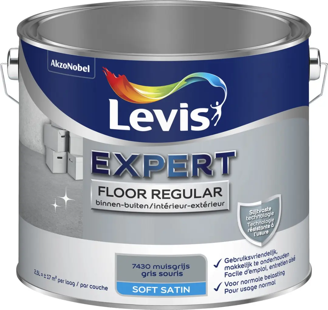 Levi's Expert Floor Regular Muizengrijs 2,5L