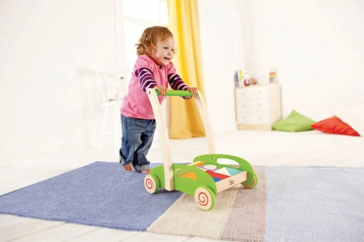 Hape Blokkenwagen Block & Roll - Meerkleurig