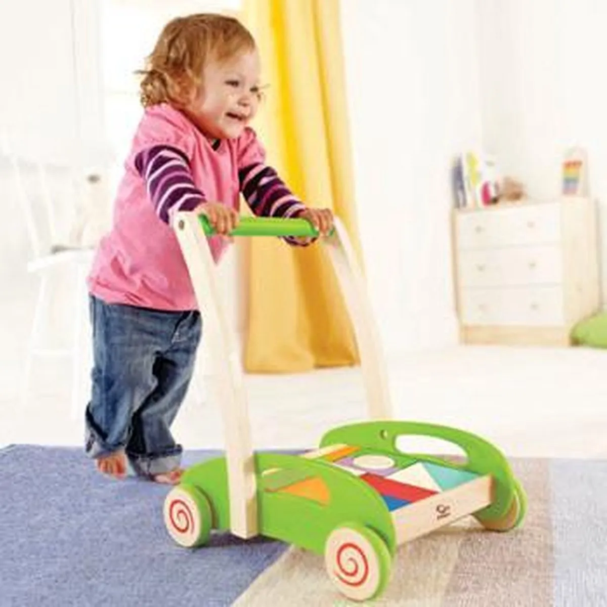 Hape Blokkenwagen Block & Roll - Meerkleurig