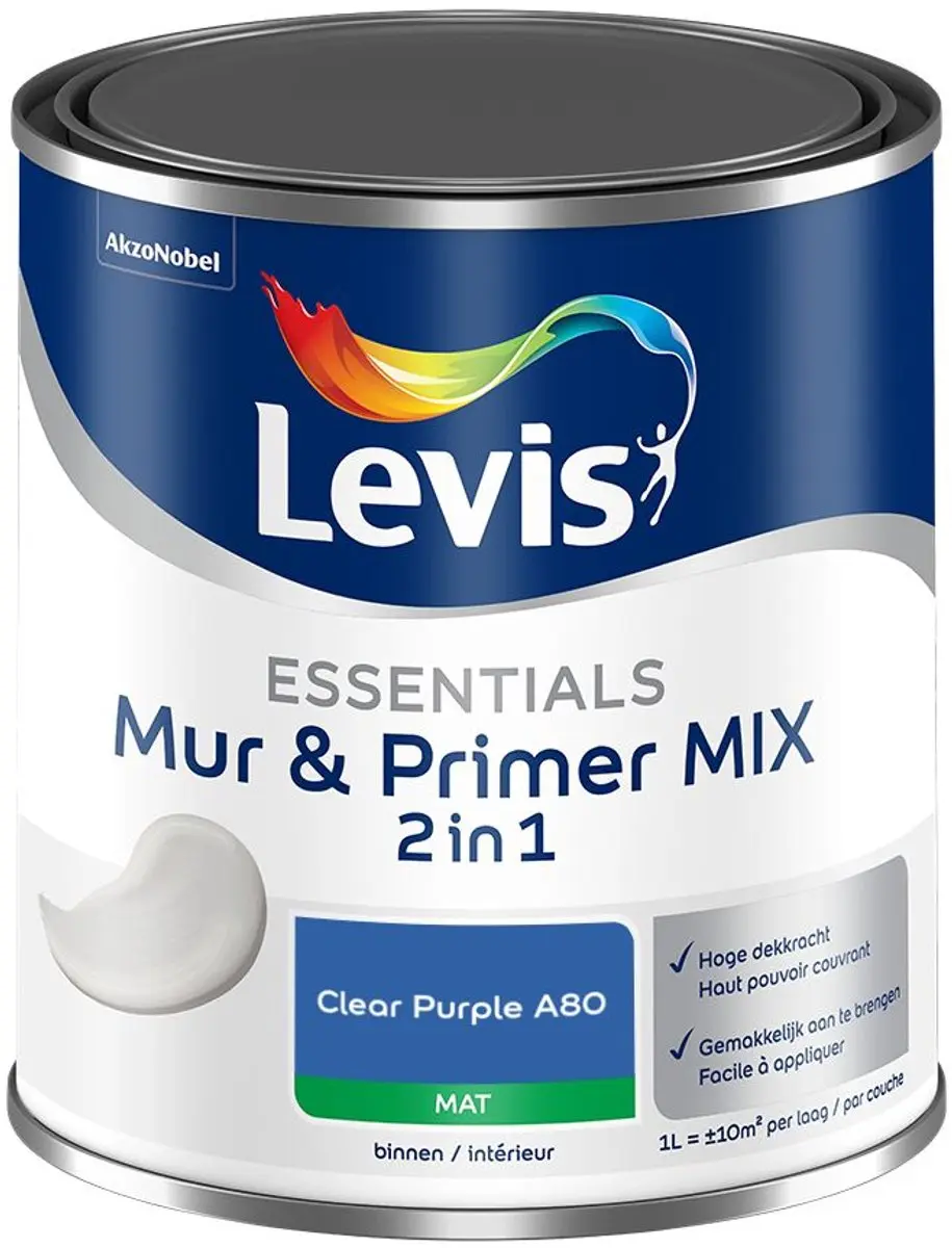 Levi's Essentials Mur & Primer Mix Clear Purple A80 Mengverf 1L
