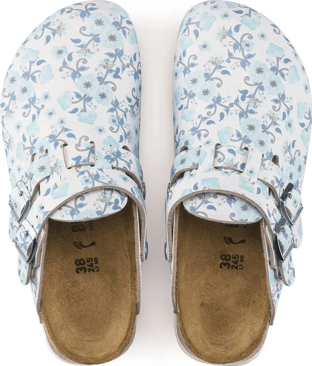 Birkenstock Kay SL Dames Werkklompen Blooming Roses - Blauw - Maat 36