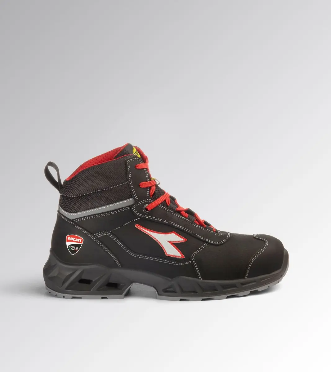 Diadora SHARK ENGINE MID S3S FO SR BLACK/RED 48