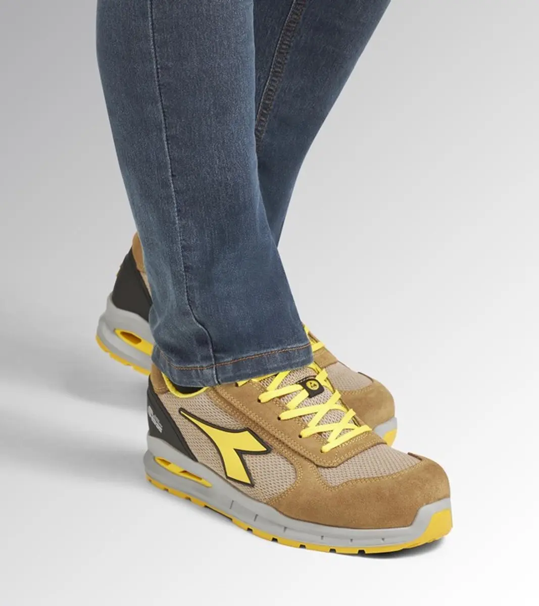 Diadora RUN A.BOX LOW S1PS Werkschoenen - 45 - Brown/Grijs