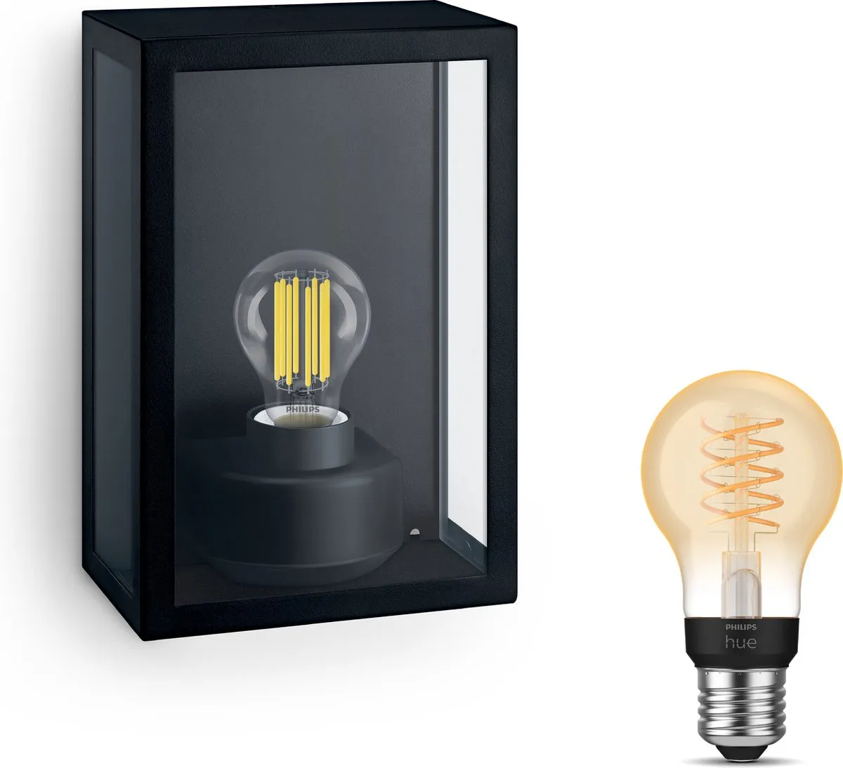 Philips Hue Alzor Wandlamp E27 Warmwit Zwart