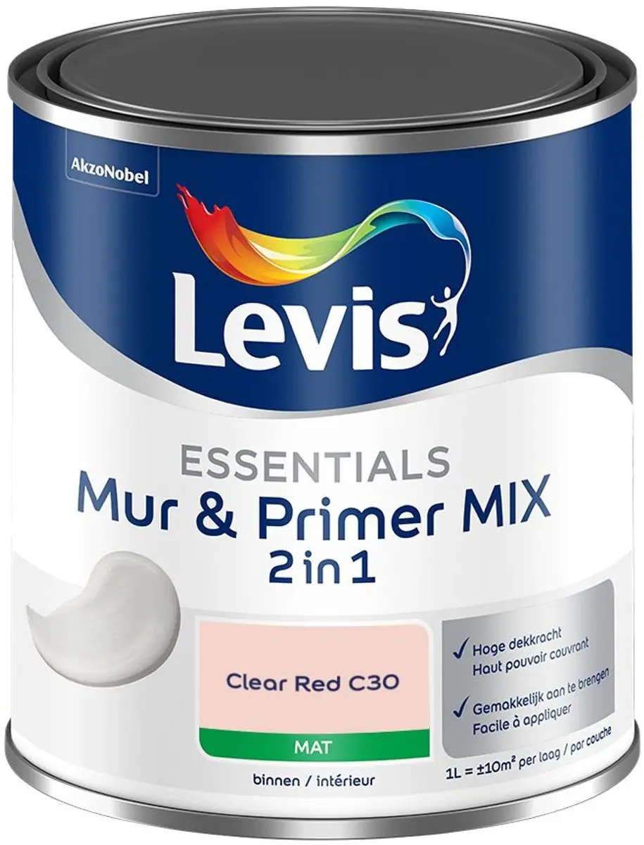 Levi's Essentials Mur & Primer Mix Clear Red C30 Mengverf 1L