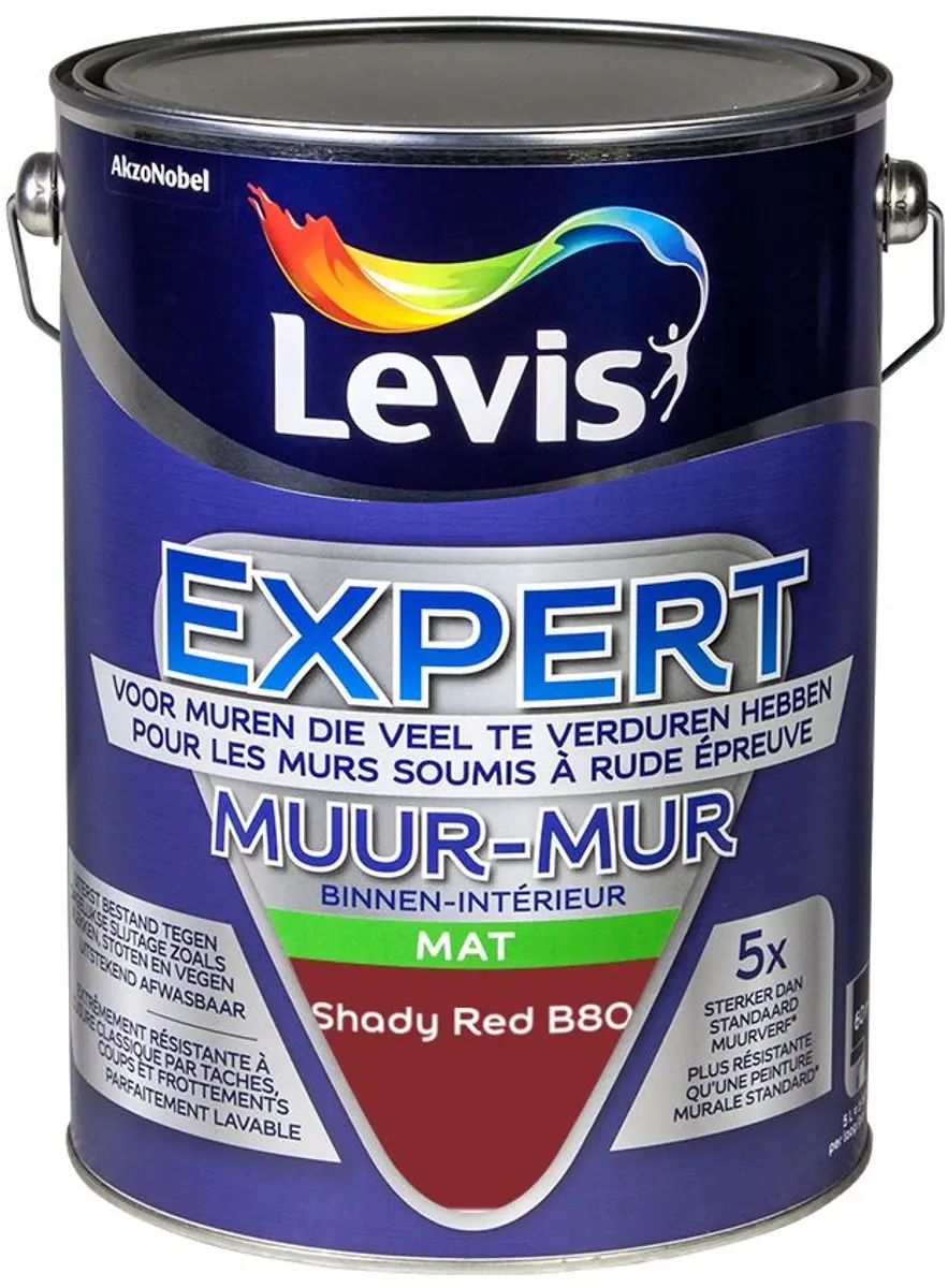 Levi's Expert Muur Binnen Mix Shady Red B80 Mengverf 5L