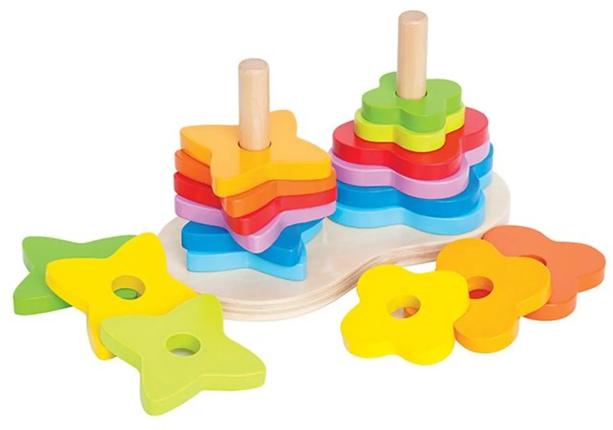 Hape Double Rainbow Stacker - 19 Stukken - Geel