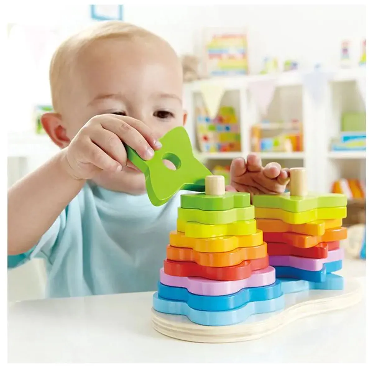 Hape Double Rainbow Stacker - 19 Stukken - Geel