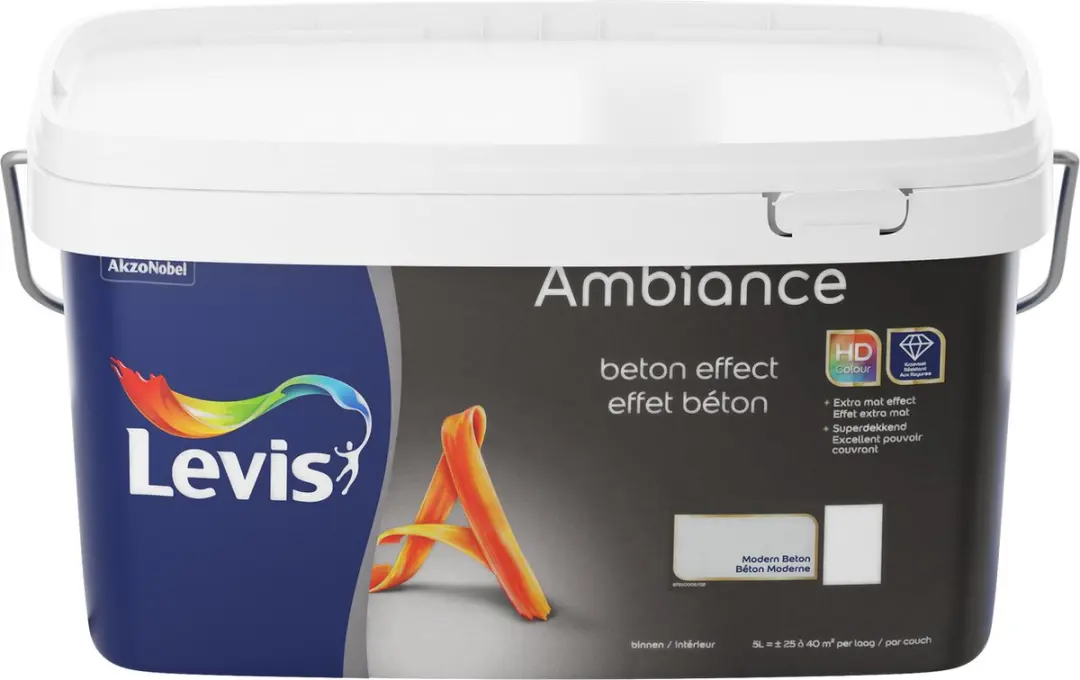 Levi's Ambiance Beton Effect Verf 5L - Modern Beton