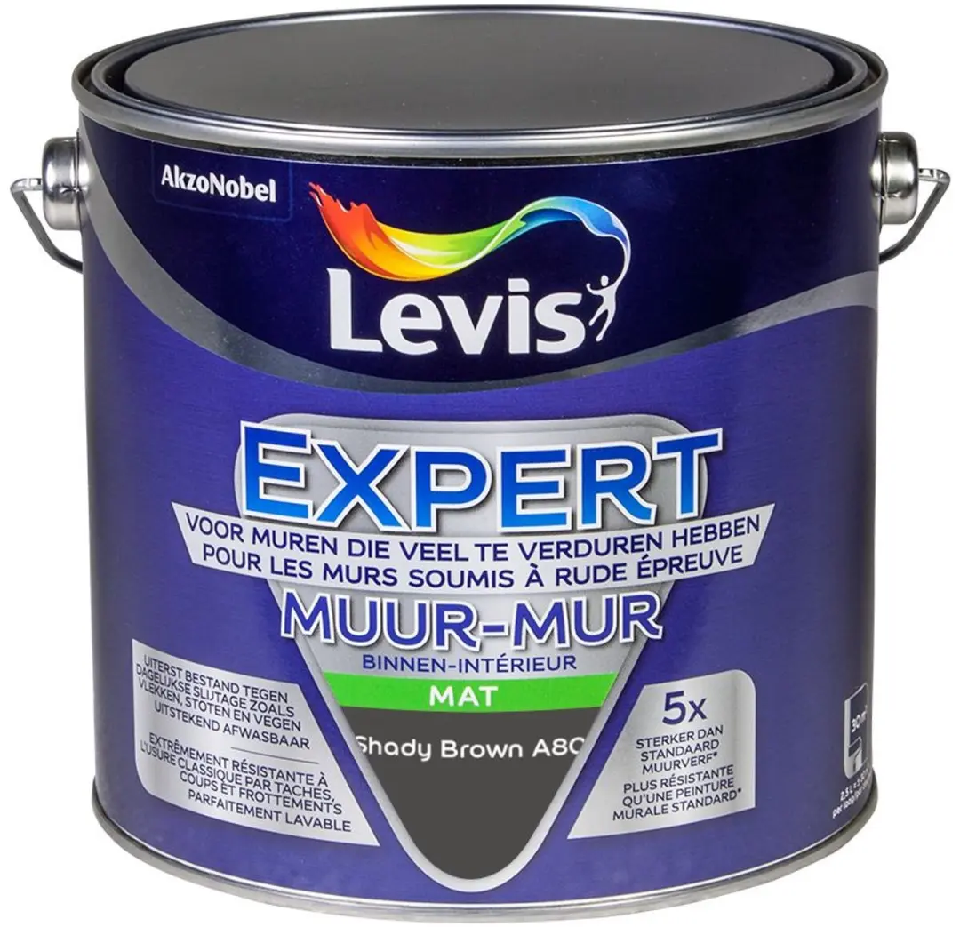 Levi's Expert Muur Binnen Mix Shady Brown A80 Mengverf 2,5L