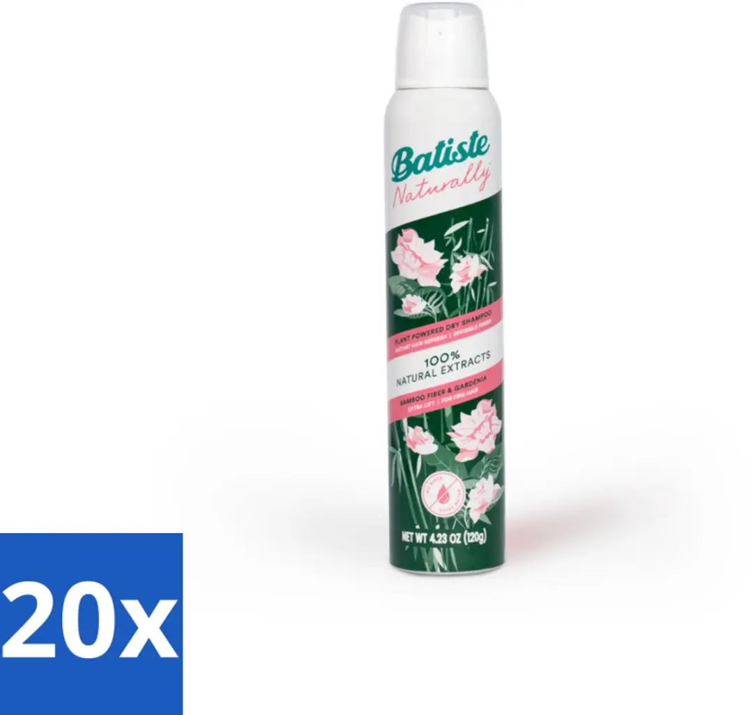 Batiste Naturally Bamboo Fibre & Gardenia Droogshampoo 200ml