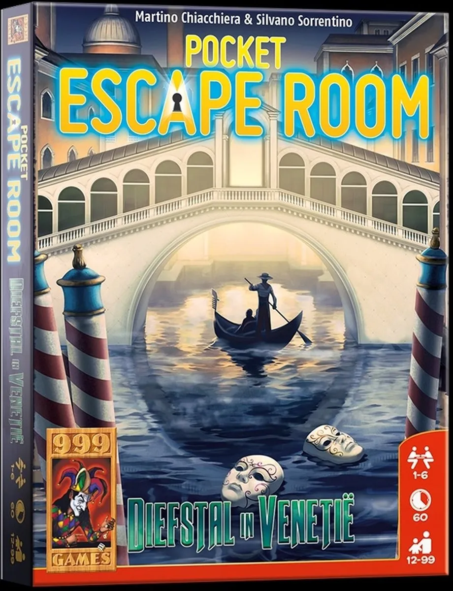 999 Games Pocket Escape Room Diefstal in Venetië - 6 Spelers