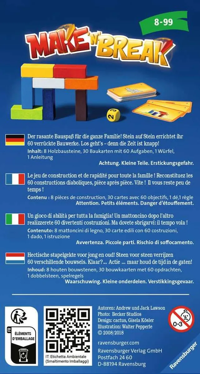 Ravensburger Make 'n Break Pocketspel - 2-4 Spelers