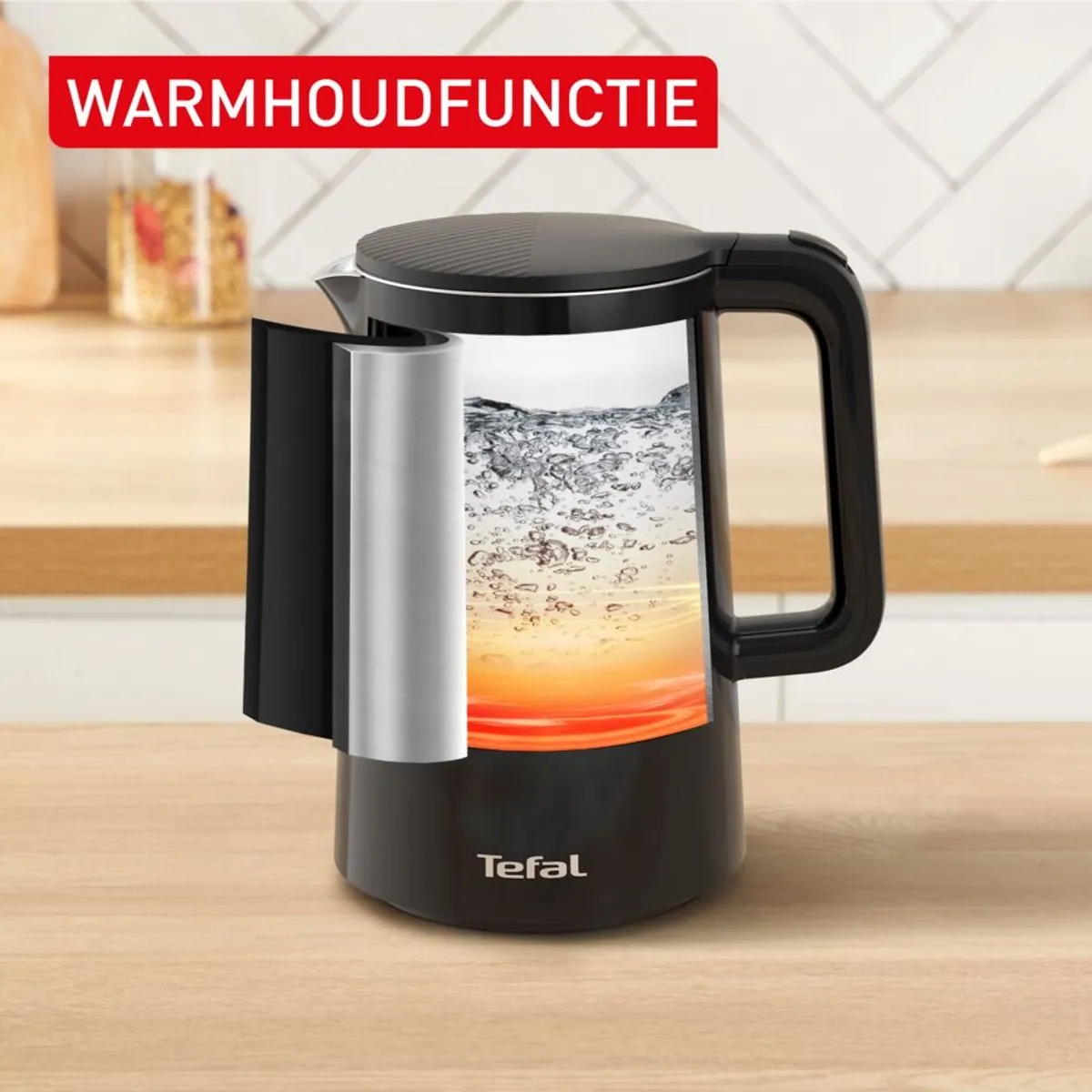 Tefal Thermo Protect KO6518 - Waterkoker - 1,5L - Dubbele Wand - 6 temperaturen - 2200W - Zwart