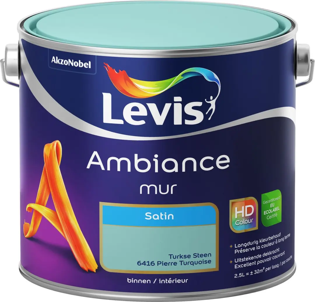 Levi's Ambiance Mur Satin Turkse Steen 2,5L