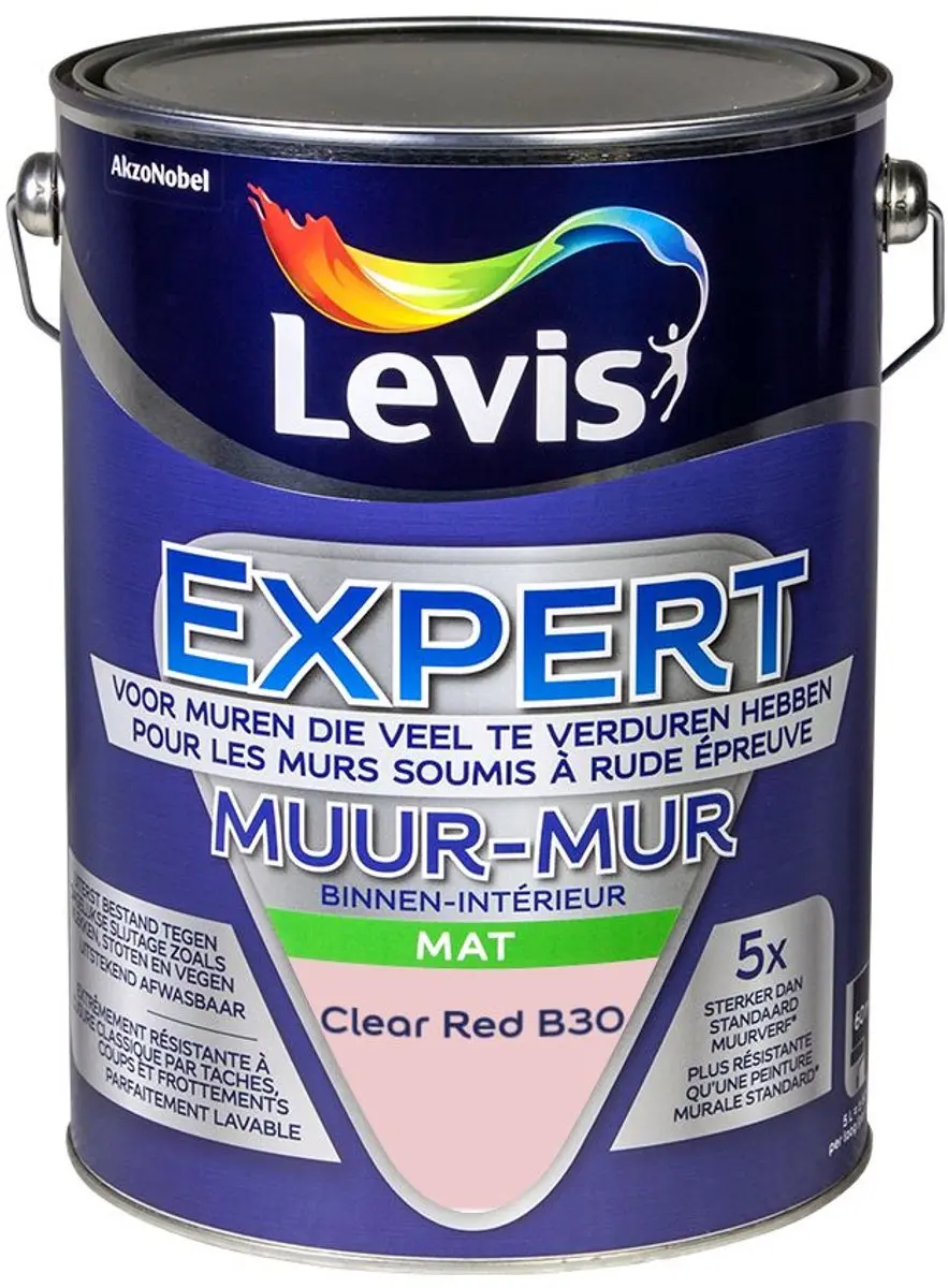 Levi's Expert Muur Binnen Mix Clear Red B30 Mengverf 5L