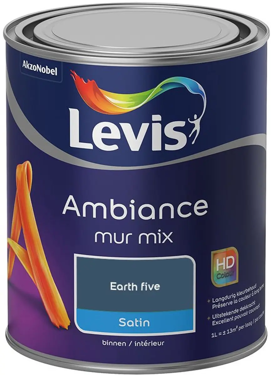 Levi's Ambiance Mur Satin Mix Earth Five Mengverf 1L