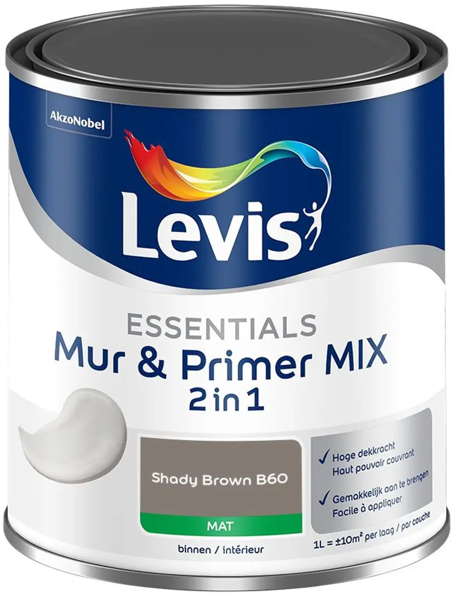 Levi's Essentials Mur & Primer Mix Shady Brown B60 Mengverf 1L