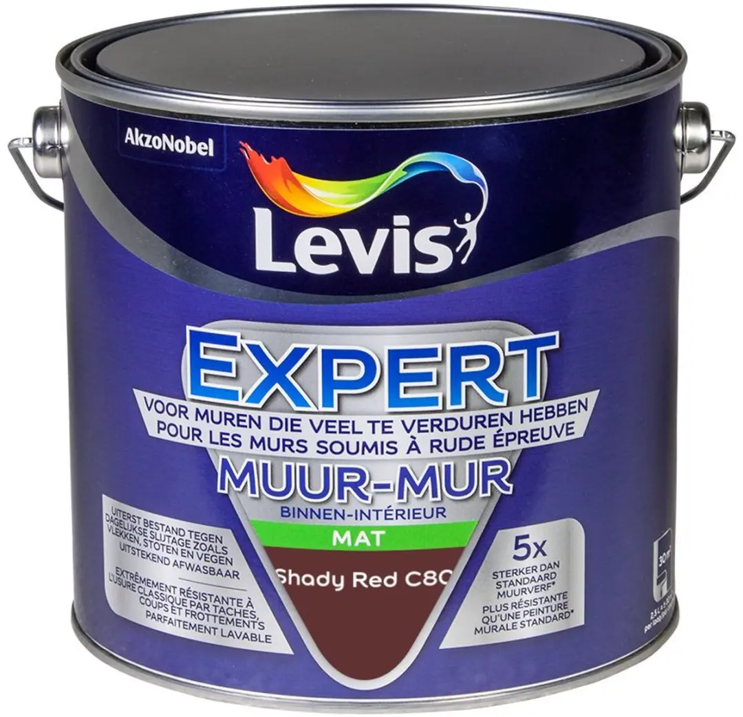 Levi's Expert Muur Binnen Mix Shady Red C80 Mengverf 2,5L
