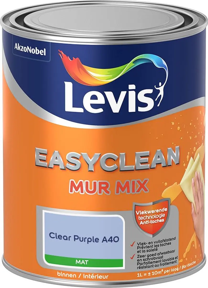 Levi's Easyclean Mur Mat Mix Clear Purple A40 Mengverf 1L
