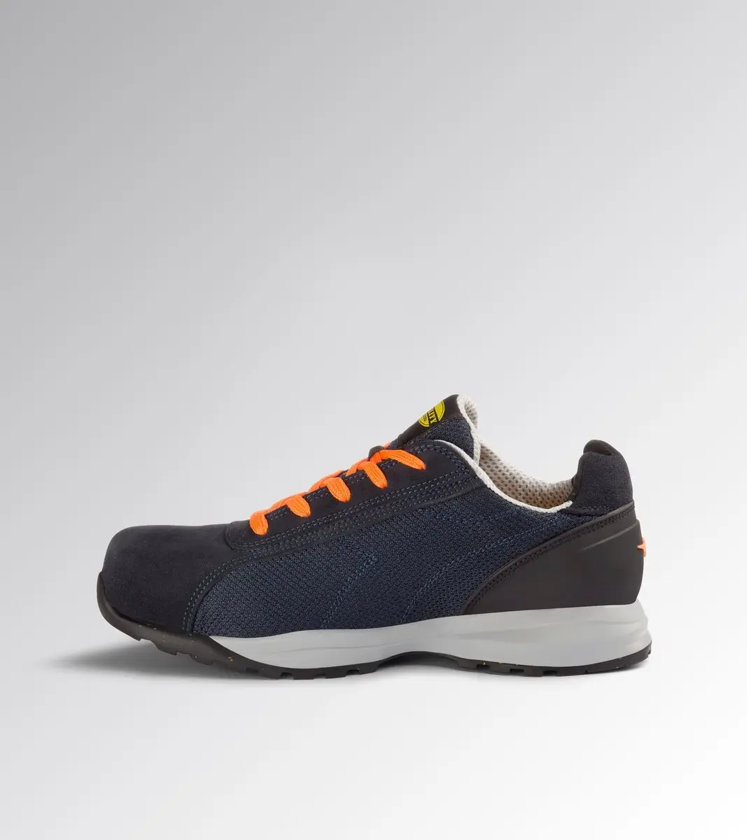 Diadora MDS Text Low S1PS Werkschoenen 42 - Navy/Fluo Oranje