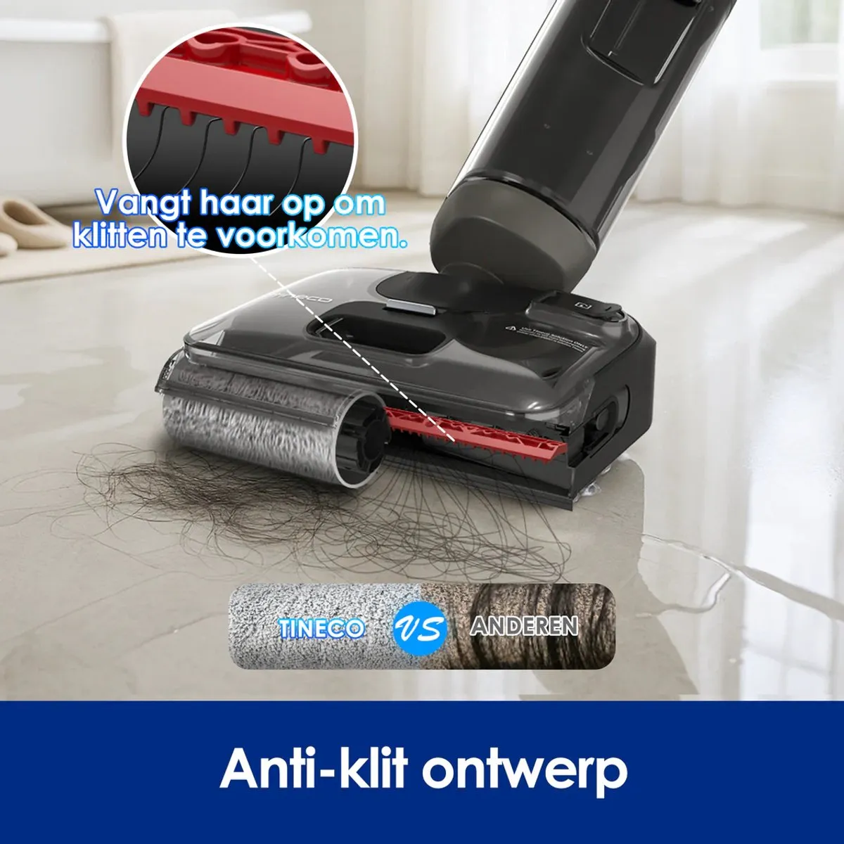 Tineco i6 Stretch Plus Vloerreiniger - 40 Min - Donkergrijs