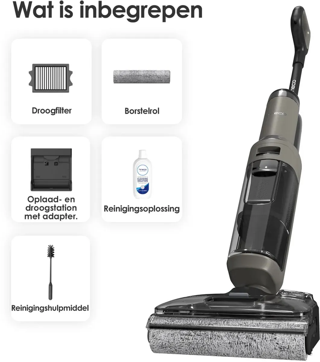 Tineco i6 Stretch Plus Vloerreiniger - 40 Min - Donkergrijs - afbeelding 6 van 6