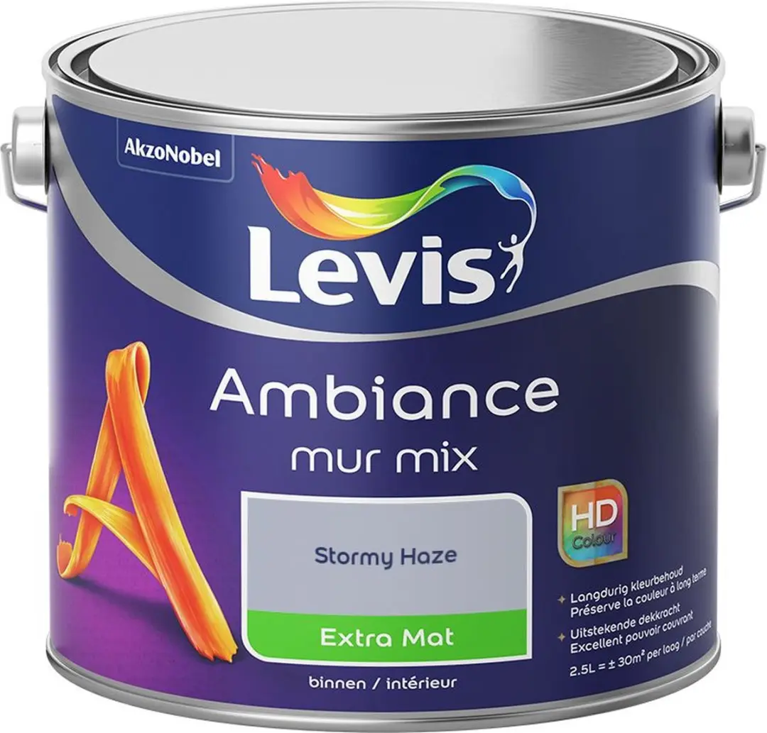 Levi's Ambiance Mur Extra Mat Mix Stormy Haze Mengverf 2,5L
