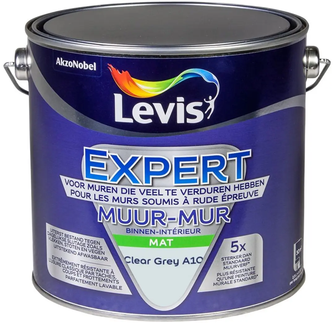 Levi's Expert Muur Binnen Mix Clear Grey A10 Mengverf 2,5L