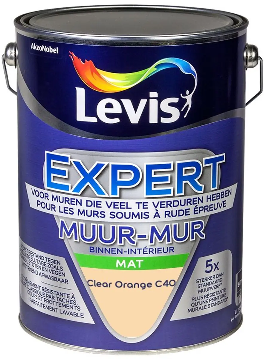 Levi's Expert Muur Binnen Mix Clear Orange C40 Mengverf 5L