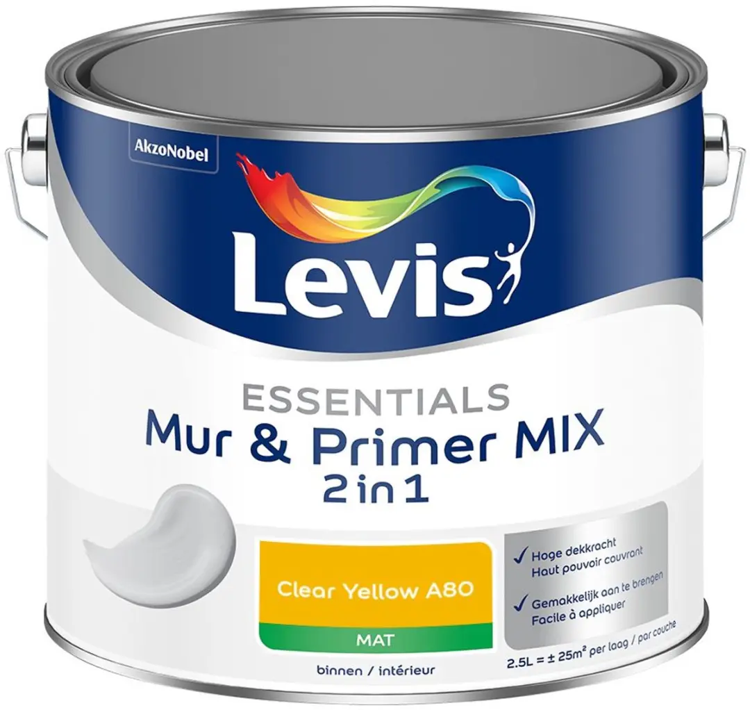 Levi's Essentials Mur & Primer Mix Clear Yellow A80 Mengverf 2,5L