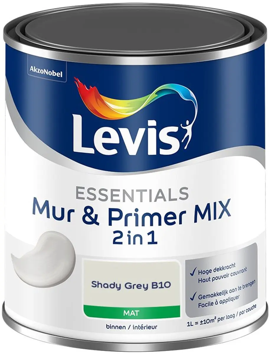Levi's Essentials Mur & Primer Mix Shady Grey B10 Mengverf 1L