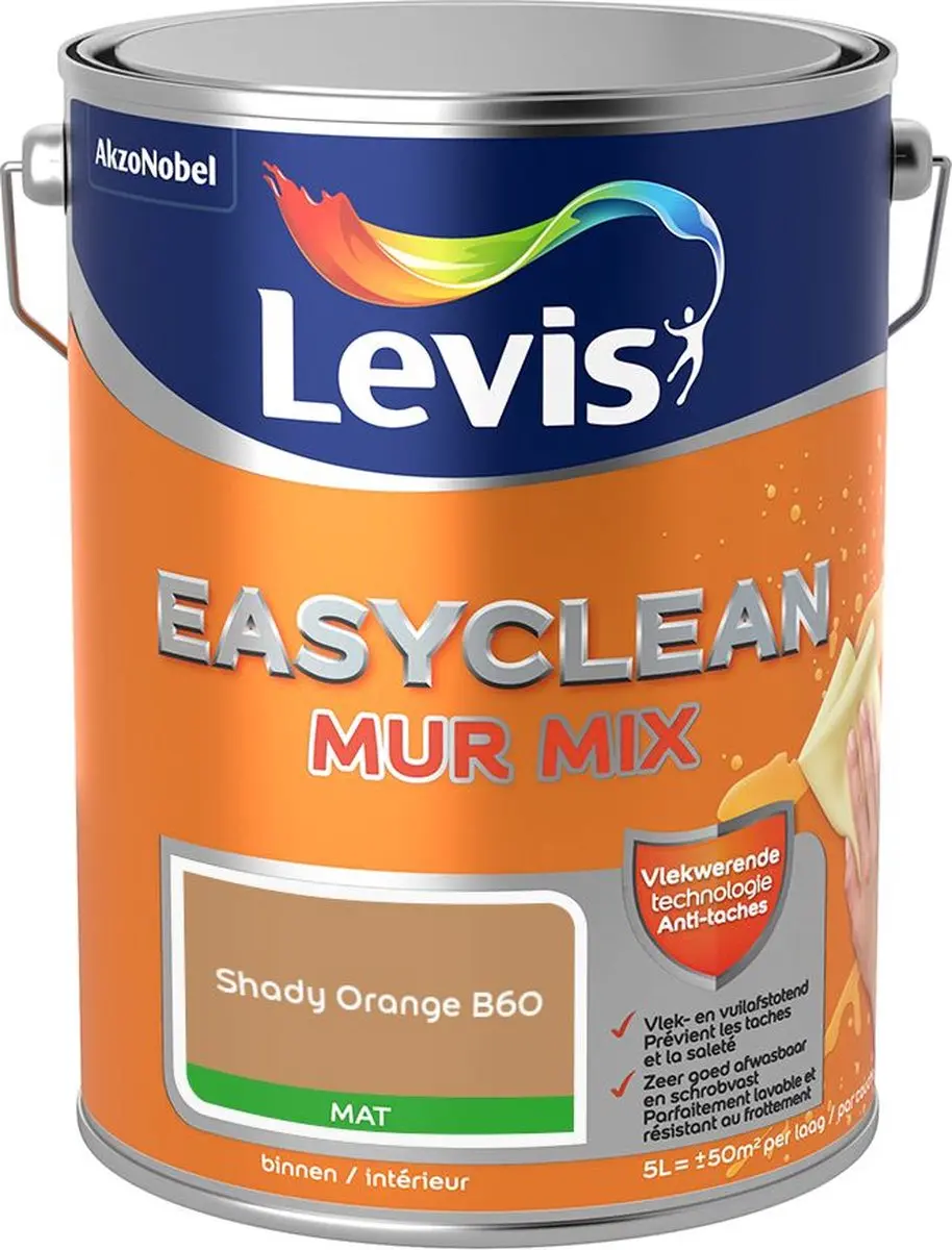 Levi's Easyclean Mur Mat Mix Shady Orange B60 Mengverf 5L