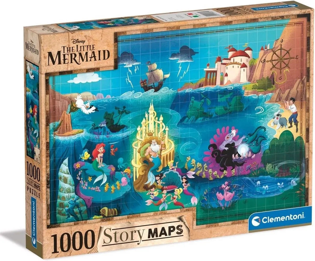 Clementoni Disney Little Mermaid Puzzel 1000 Stuks - Multicolor