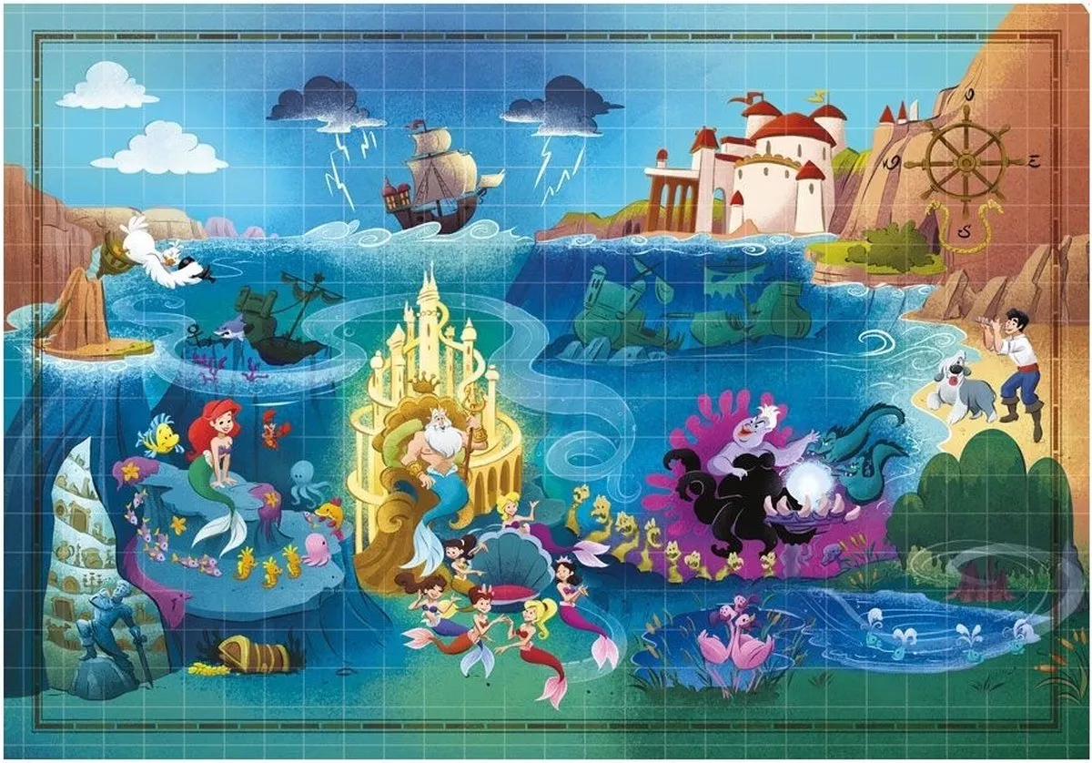 Clementoni Disney Little Mermaid Puzzel 1000 Stuks - Multicolor