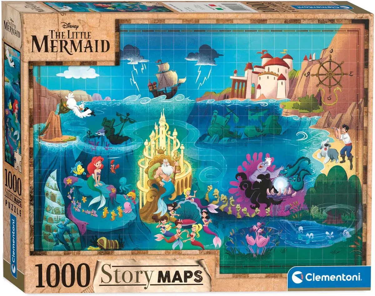 Clementoni Disney Little Mermaid Puzzel 1000 Stuks - Multicolor