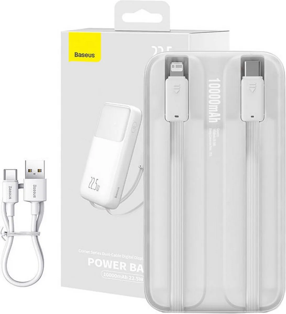 Baseus Comet 10000mAh Powerbank 22.5W - Wit