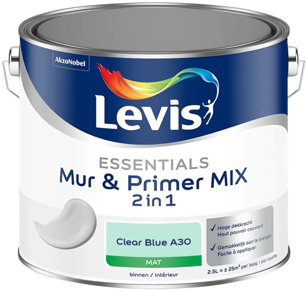 Levi's Essentials Mur & Primer Mix Clear Blue A30 Mengverf 2,5L