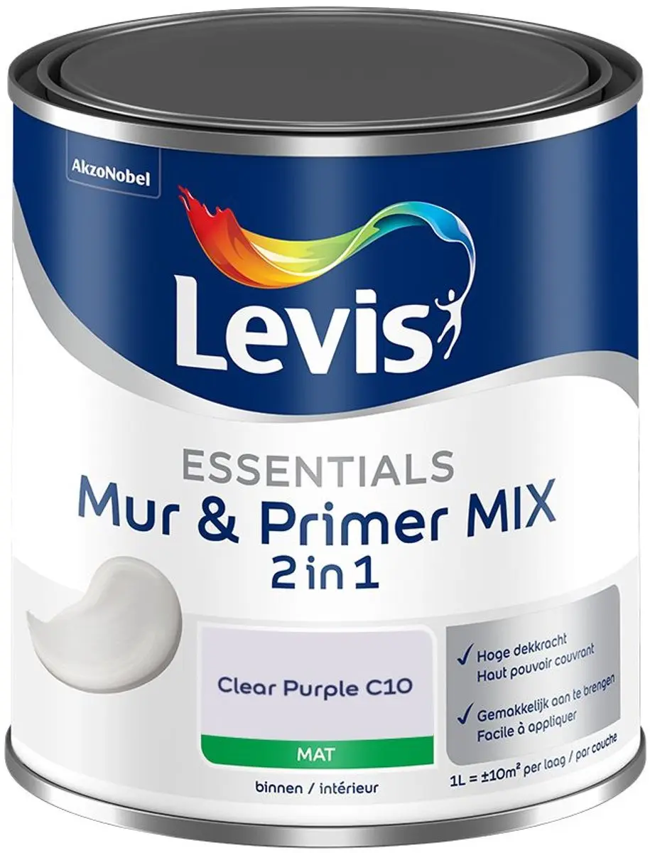 Levi's Essentials Mur & Primer Mix Clear Purple C10 Mengverf 1L